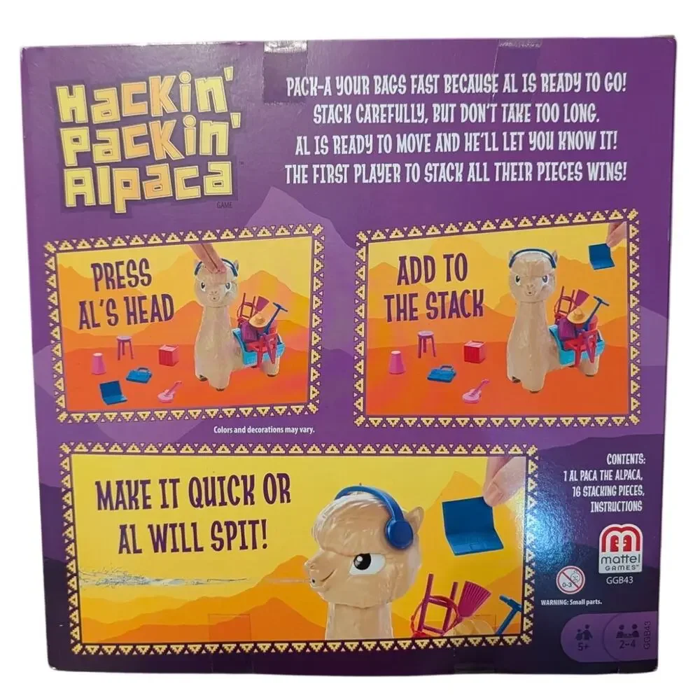 Mattel Games Hackin’ Packin’ Alpaca – NEW & Sealed